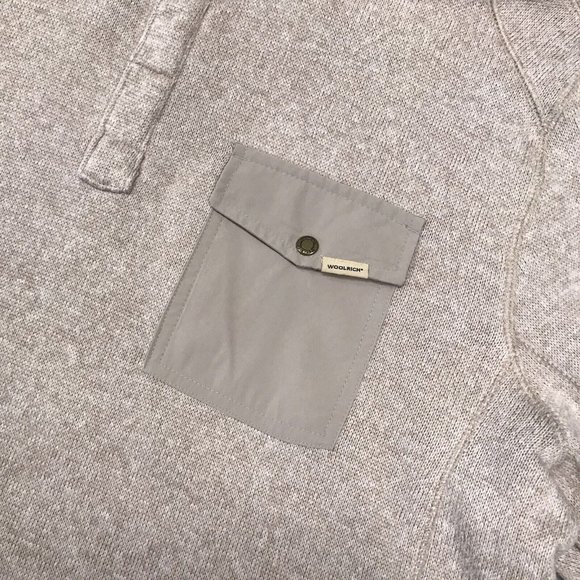 Woolrich Quarter‎ Snap Fleece Pullover Sweater Men Size XL Long Sleeve EUC - Picture 5 of 10